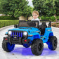 12V Kids Ride-on Jeep Car with 2.4 G Remote Control-Blue