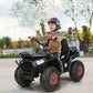 12 V Kids Electric 4-Wheeler ATV Quad with MP3 and LED Lights-Black