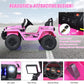12V Kids Ride-on Jeep Car with 2.4 G Remote Control-Pink