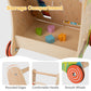 Wooden Push and Pull Baby Walker with Handle and Storage-Natural