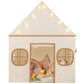 Kids Play Tent Large Playhouse with Door Curtain and Windows Star Lights-Coffee